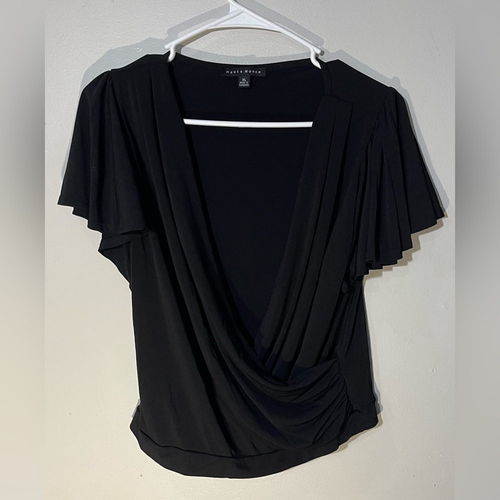Haute Monde Black Dress Top size XL